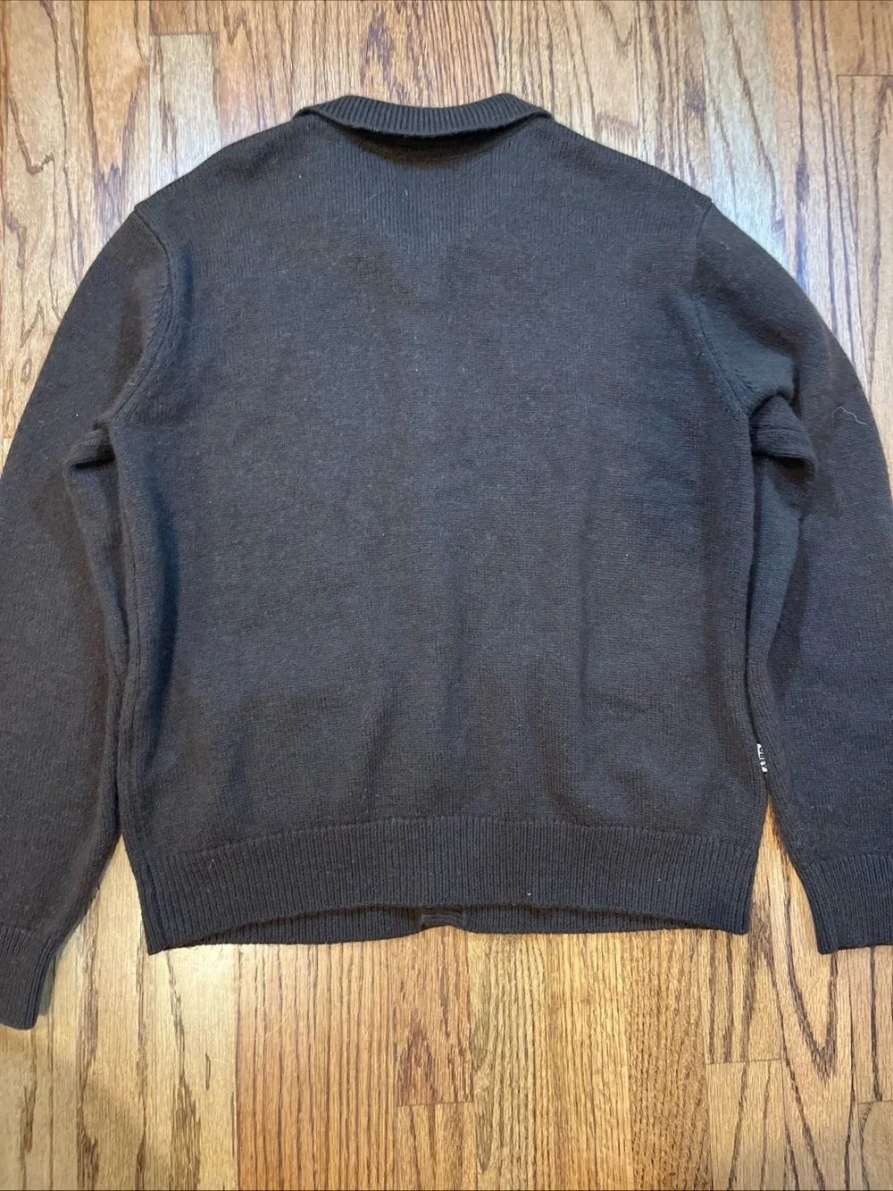 Obey Men's Button Up Cardigan Sweater Verdugo Brown M Grandpa Mod Skater Grunge